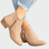 Claudia | Bottes en cuir orthopédique premium avec talon confortable