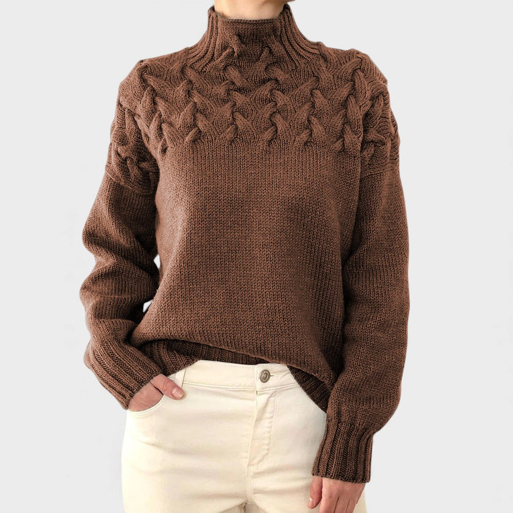Nora™ | Pull en Tricot Chaud avec Col Haut