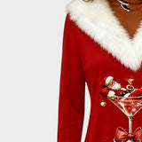 Eulalia™ | Robe de Noël avec Col en Fourrure