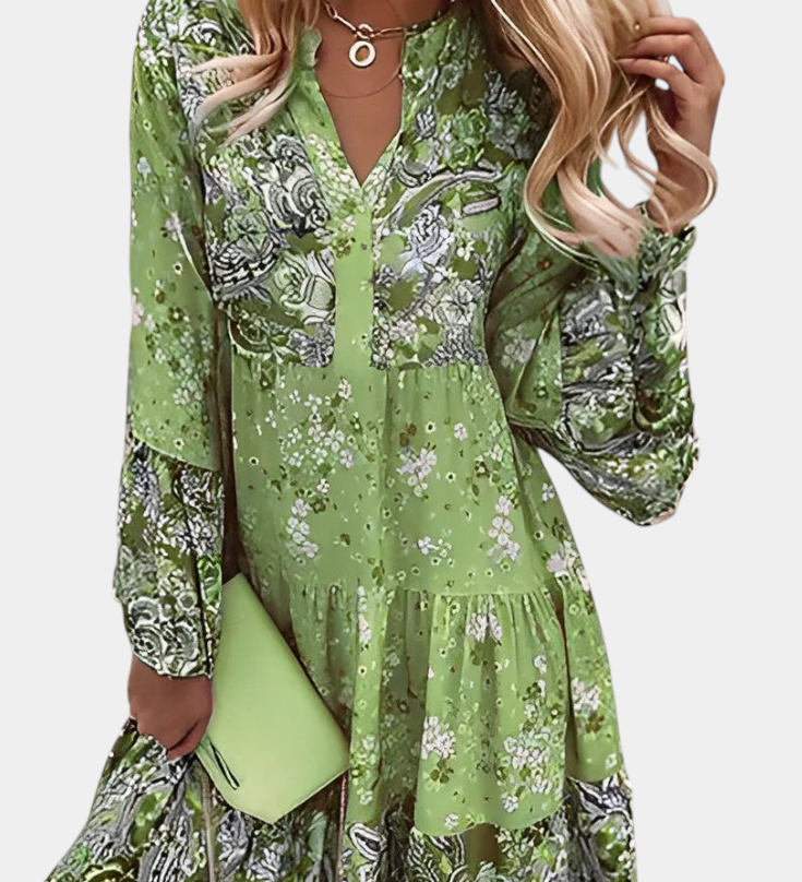Robe Mini A-Ligne Florale Boho Vera
