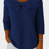 Catalina™ | Pull Femme avec Nœud et Col Rond