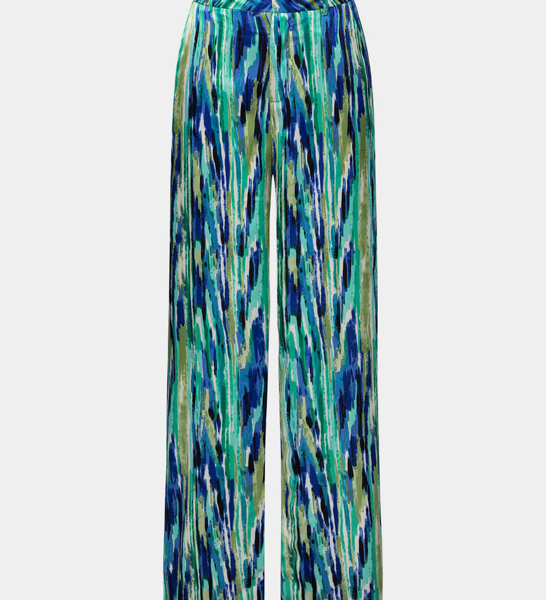 Pantalons droits taille haute Inna avec imprimé marbré