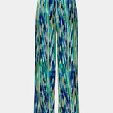 Pantalons droits taille haute Inna avec imprimé marbré