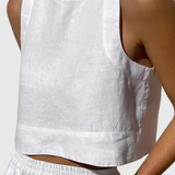 Ensemble Avelina Minimaliste en Coton et Lin Léger