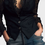 Elena™ | Blouse en Dentelle Élégante