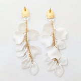 Boucles d'oreilles en forme de pétale d'orchidée