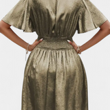Robe Adalee pour Femmes avec Décolleté en V et Taille Croisée