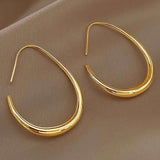 Boucles d'Oreilles Métalliques Ovales