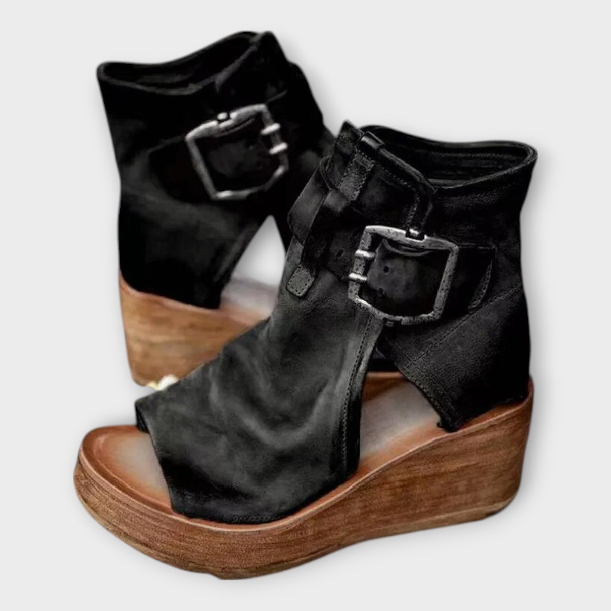 Sandales à plateforme ouvertes avec bride