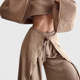 Ensemble Elsie Fluide avec Kimono et Pantalons Croisés