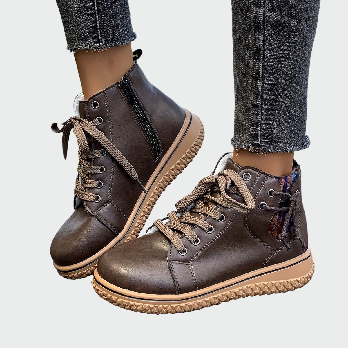Inés | Bottes orthopédiques modernes en cuir avec tige basse