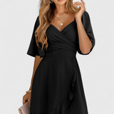 Robe Mini Froissée Élégante Dosha