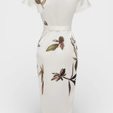 Elena™ | Robe portefeuille florale élégante