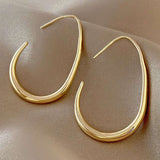 Boucles d'Oreilles Métalliques Ovales
