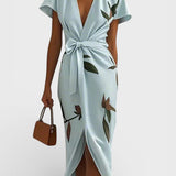 Elena™ | Robe portefeuille florale élégante