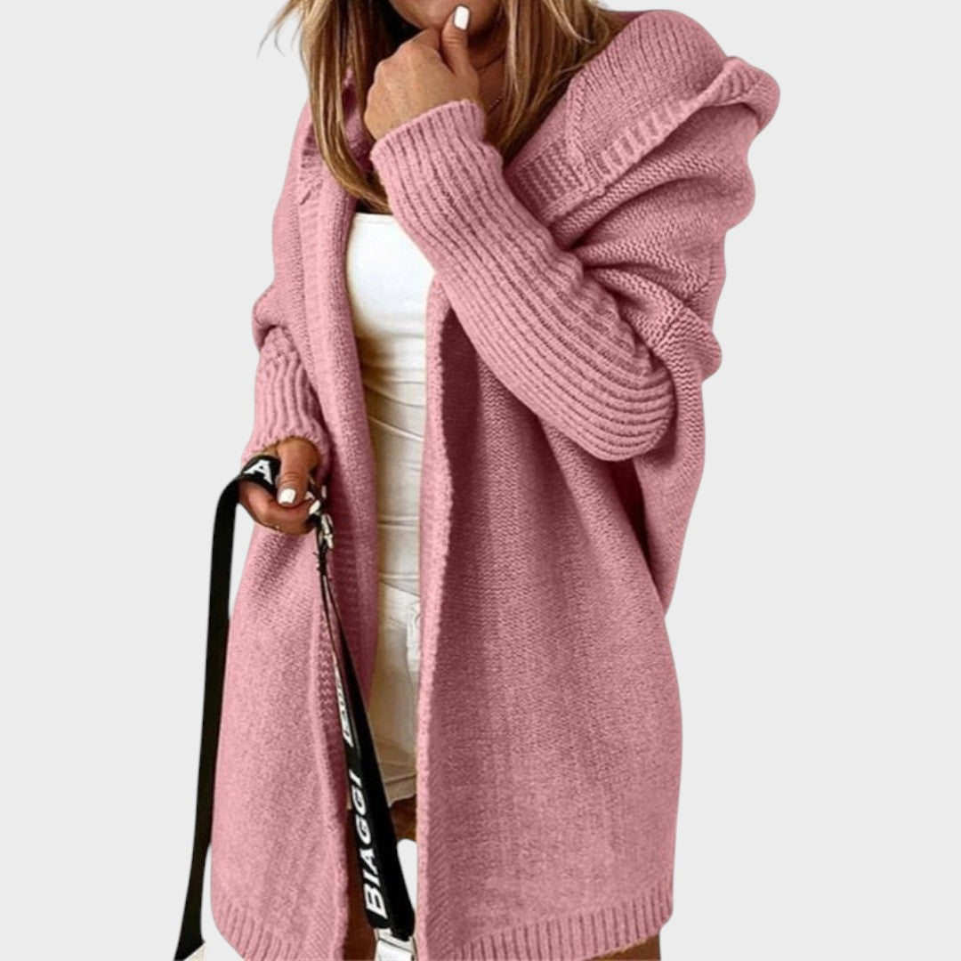 Marcela™ | Cardigan Tricoté à Capuche Oversize