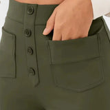 Pantalons droits taille haute Nova avec stretch