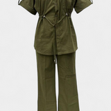Ensemble Chemise et Pantalon Lani en Coton et Lin Détendu