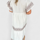 Robe Maxi Boho Allona avec Décolleté en V et Coupe Relaxée