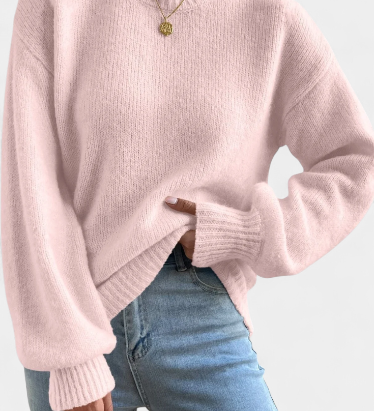 Emilia™ | Pull à col rond et manches ballons