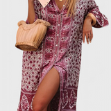 Robe Longue Chinara Boho avec Broderie Ethnique et Silhouette Décontractée