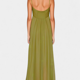 Robe Maxi Elettra avec Bretelles Fines et Coupe Fluide