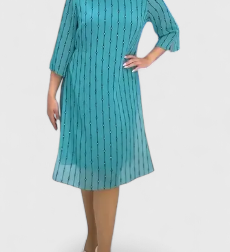 Robe en Chiffon Élégante Polly avec Coupe Classique et Tombé Fluide