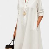 Robe en coton Larissa avec col à revers