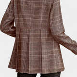 Veste Peplum en Calicot avec Revers Notch