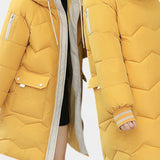 Beau manteau d'hiver avec zip et capuche
