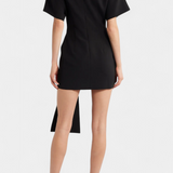 Robe Mini Coraline avec Taille Drapée et Boucle en Or