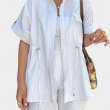 Ensemble Chemise et Pantalon Lani en Coton et Lin Détendu