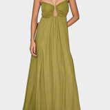 Robe Maxi Elettra avec Bretelles Fines et Coupe Fluide