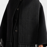 Pauline™ | Manteau à coupe ample avec écharpe à franges intégrée