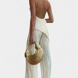 Ensemble Top Asymétrique Plissé Élégant Pilarica et Pantalon Fluide