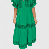 Robe Maxi Boho Allona avec Décolleté en V et Coupe Relaxée