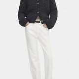 Cardigan Texturé Court en Peluche Chenda