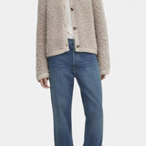 Cardigan Texturé Court en Peluche Chenda