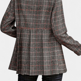 Veste Peplum en Calicot avec Revers Notch