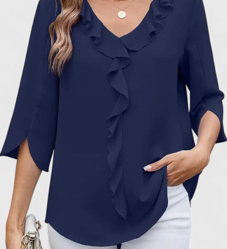 Blouse Décontractée Annemiek avec Coupe Ample et Style Sophistiqué