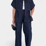 Ensemble Chemise et Pantalon Lani en Coton et Lin Détendu