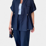 Ensemble Chemise et Pantalon Lani en Coton et Lin Détendu