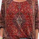 Blouse Oversize Omari avec Imprimé Bohème Rétro