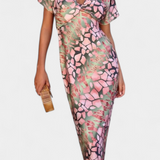 Robe Triana avec Imprimé Abstrait et Décolleté en V