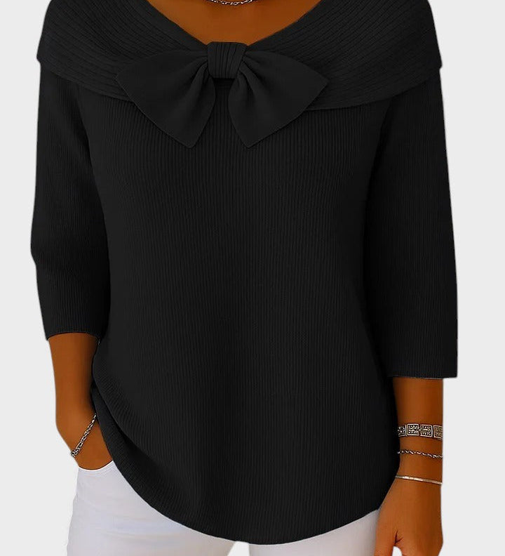 Catalina™ | Pull Femme avec Nœud et Col Rond