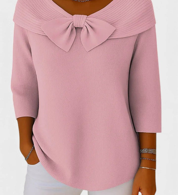 Catalina™ | Pull Femme avec Nœud et Col Rond