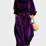 Carla™ | Ensemble en velours avec pantalon large