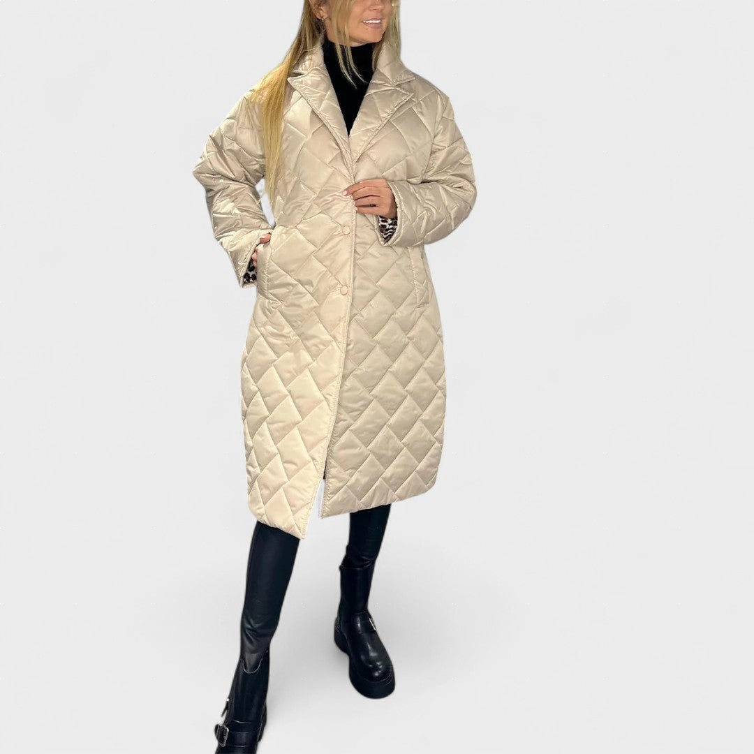 Isela™ | Manteau réversible avec doublure léopard élégante