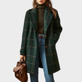 Adriana™ | Manteau en Tweed à Carreaux Rétro
