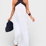 Cayetana™ | Robe longue avec un décolleté croisé